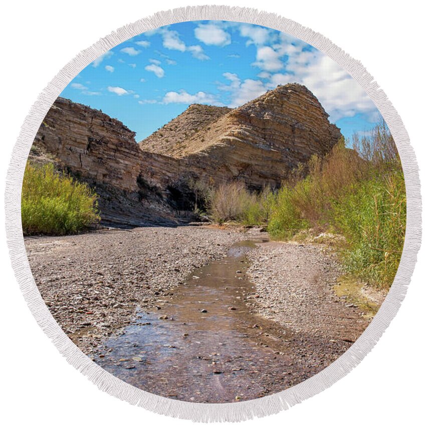 Rio Round Beach Towel featuring the photograph Rio Grande River by Will Wagner
