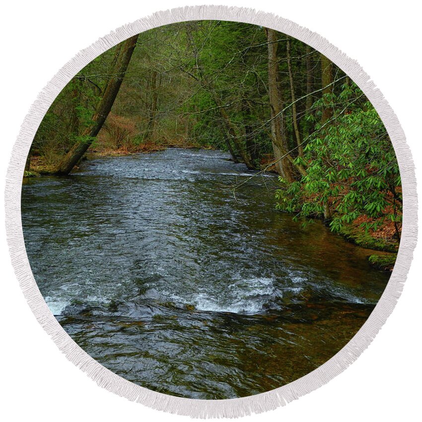 River In Caledonia State Park Along The At Round Beach Towel featuring the photograph River in Caledonia State Park Along the AT by Raymond Salani III