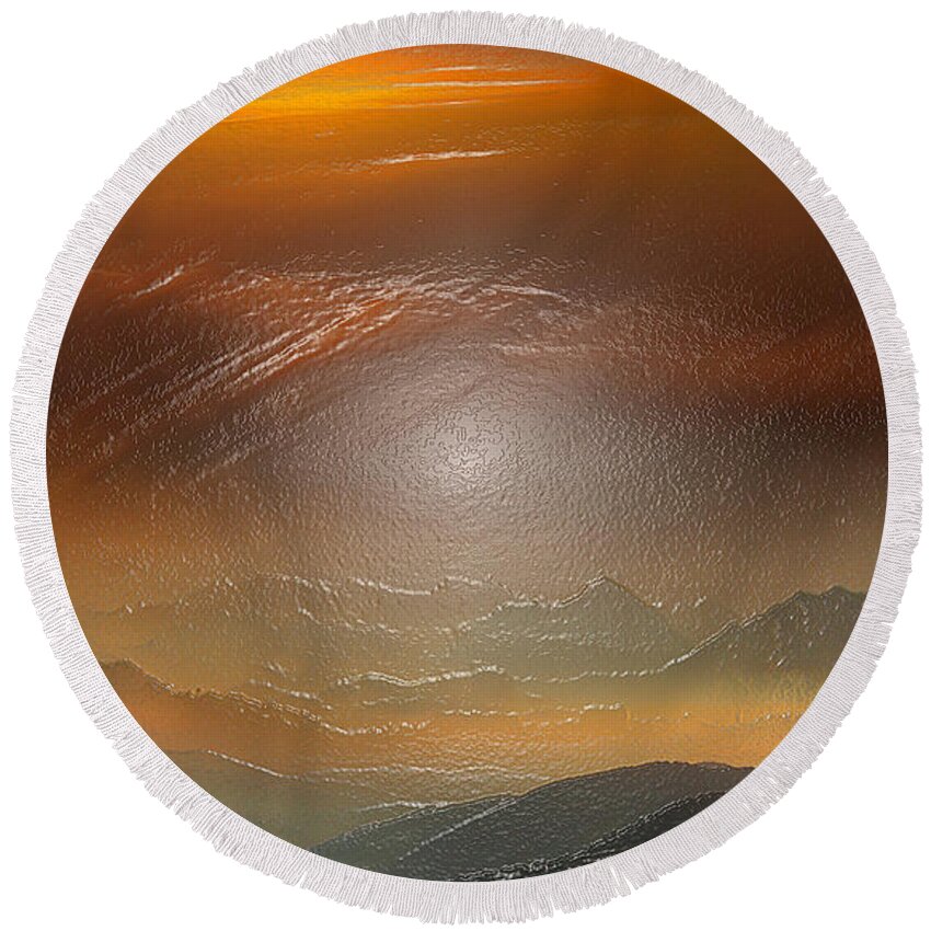 Landscape Round Beach Towel featuring the photograph Rocks Symphony by Scott Mendell