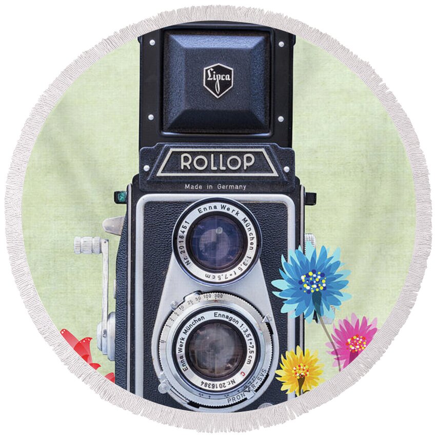 Rollop Round Beach Towel featuring the photograph Rollop by Keith Hawley