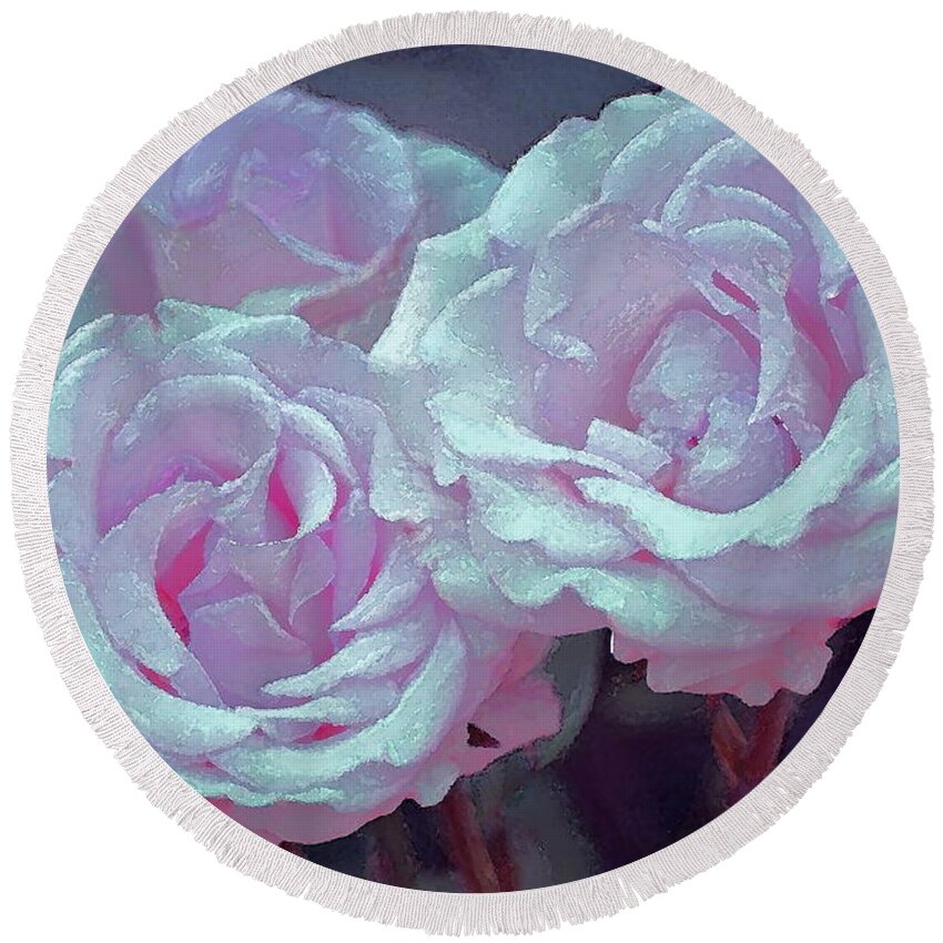 Floral Round Beach Towel featuring the photograph Rose 118 by Pamela Cooper