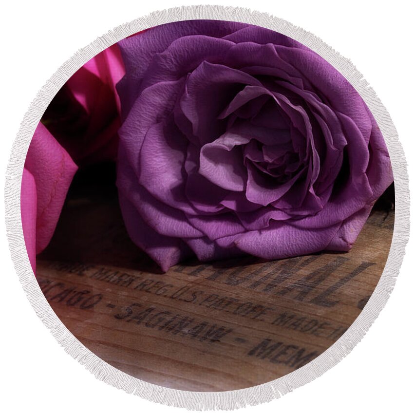 Roses Round Beach Towel featuring the photograph Rose Series 2 by Mike Eingle