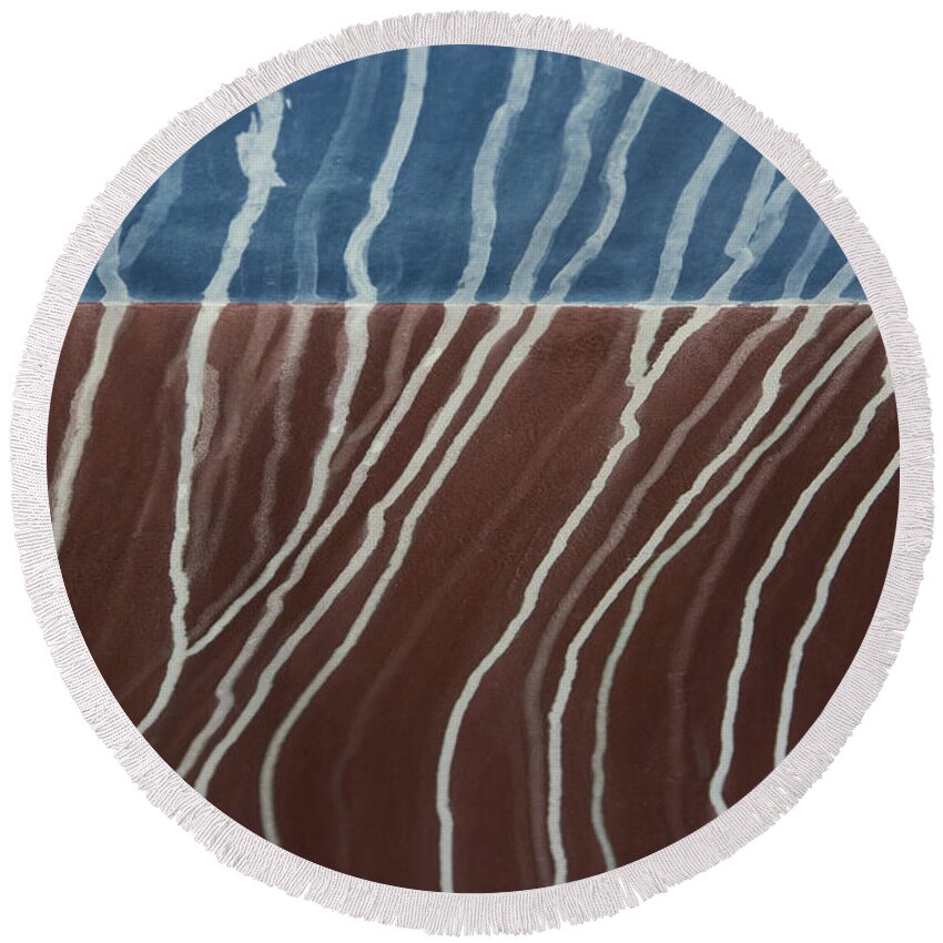 Design Round Beach Towel featuring the photograph Saltwater Trails #1 by Mitch Spence