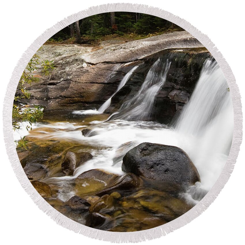 Copeland Falls Round Beach Towel featuring the photograph Serenity by Bon and Jim Fillpot