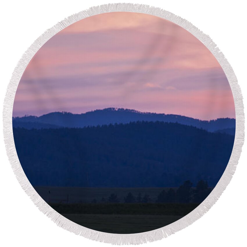 Wind Cave National Park Round Beach Towel featuring the photograph Shades of Beauty by Deborah Klubertanz
