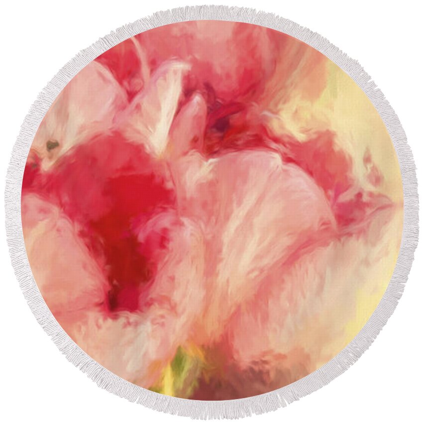 Flower Round Beach Towel featuring the photograph Signs of Spring by Pam Holdsworth
