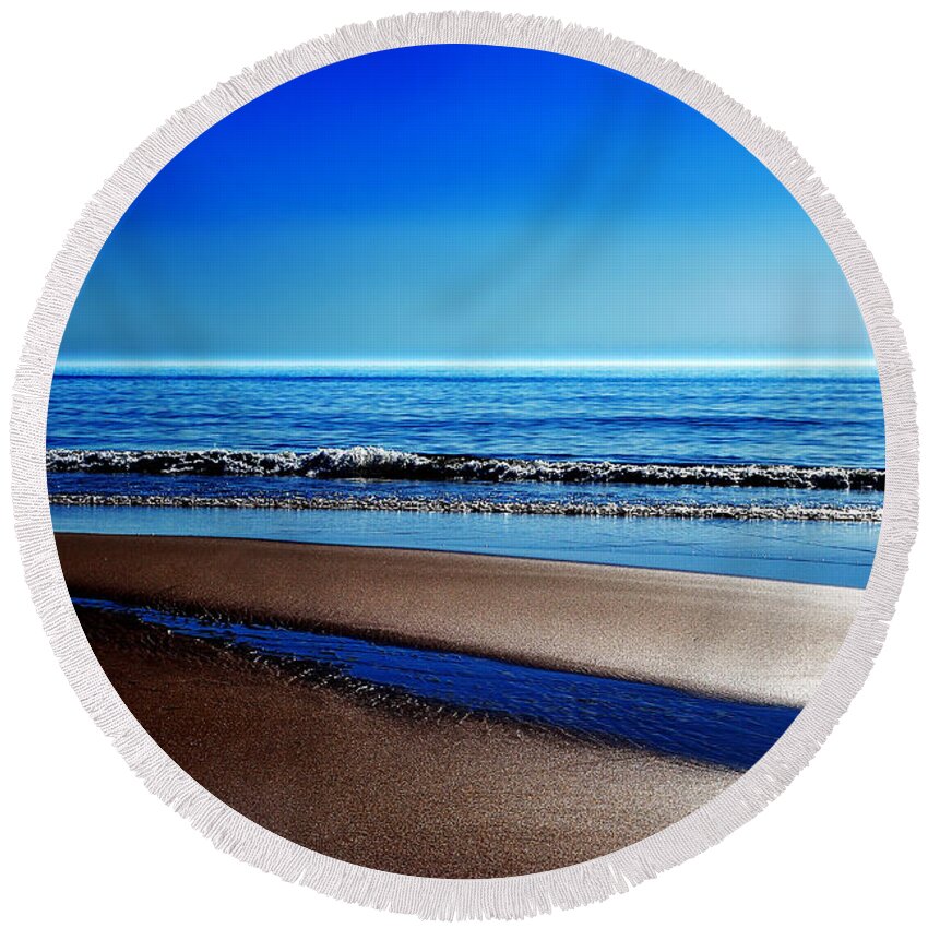 Sylt Round Beach Towel featuring the photograph Silent Sylt by Hannes Cmarits