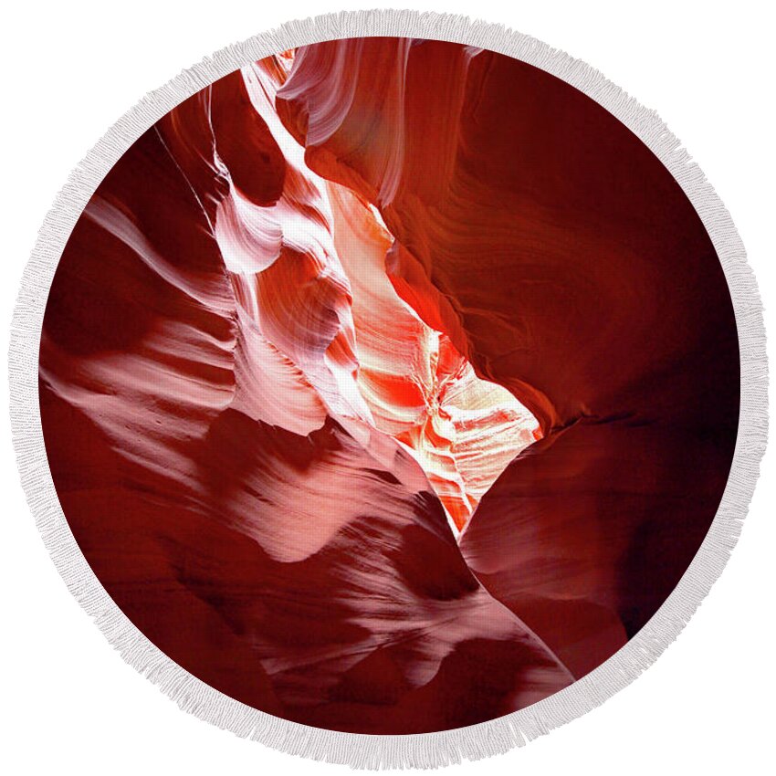  Round Beach Towel featuring the digital art Slot Canyon 2 by Darcy Dietrich