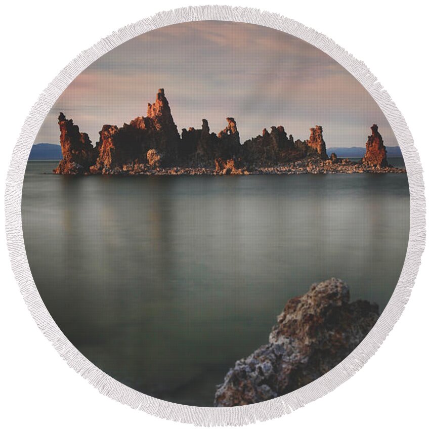 Mono Lake State Park Round Beach Towel featuring the photograph Someday I'll Be Fine by Laurie Search