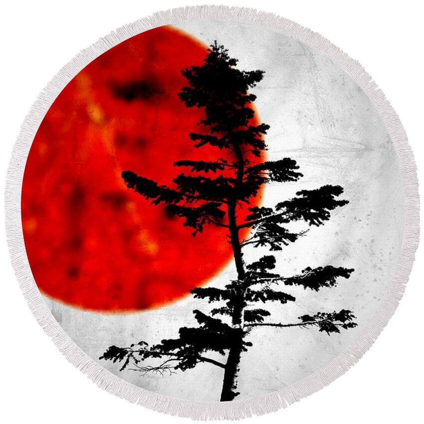 Tree Round Beach Towel featuring the photograph Source by Mark Ross