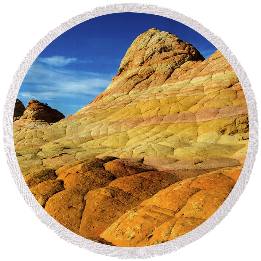 South Coyote Round Beach Towel featuring the photograph South Coyote Buttes Arizona 2 by Bob Christopher