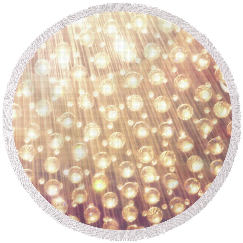 Nevada Round Beach Towel featuring the photograph Spheres Of Light by JAMART Photography