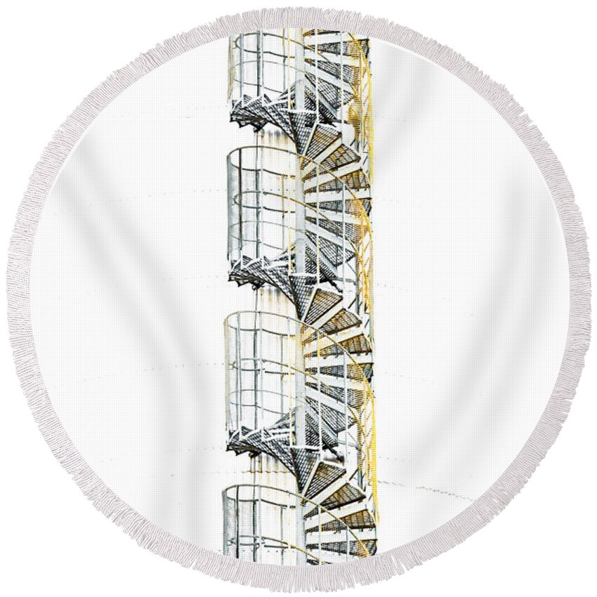 Stairway To Heaven Round Beach Towel featuring the photograph Stairway to heaven by Torbjorn Swenelius