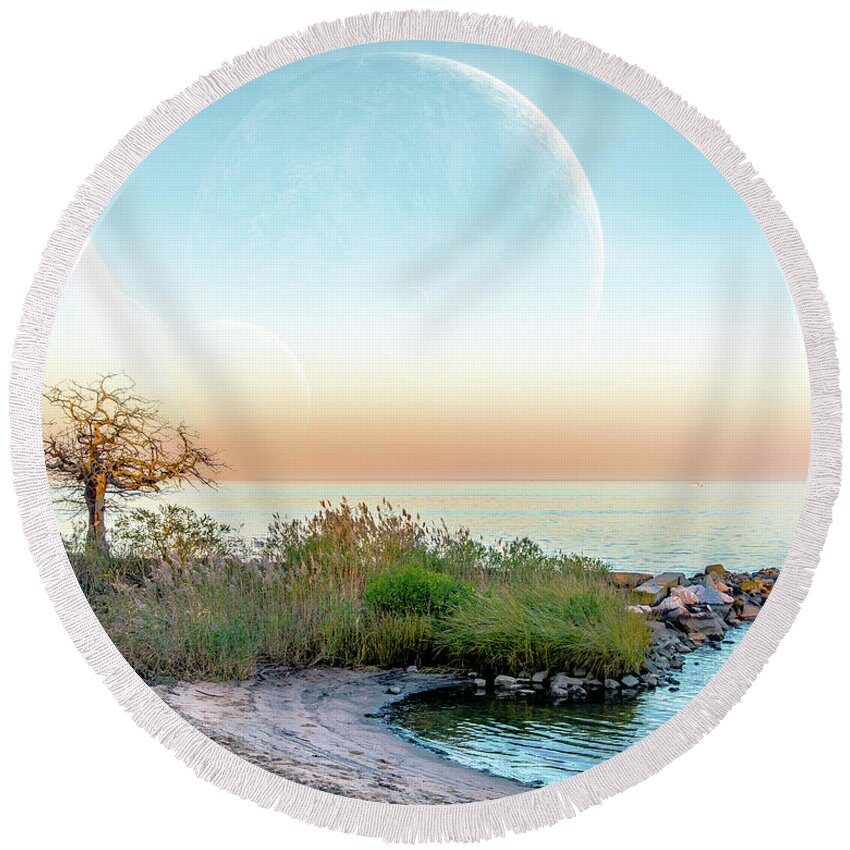 2d Round Beach Towel featuring the photograph Starshine by Brian Wallace