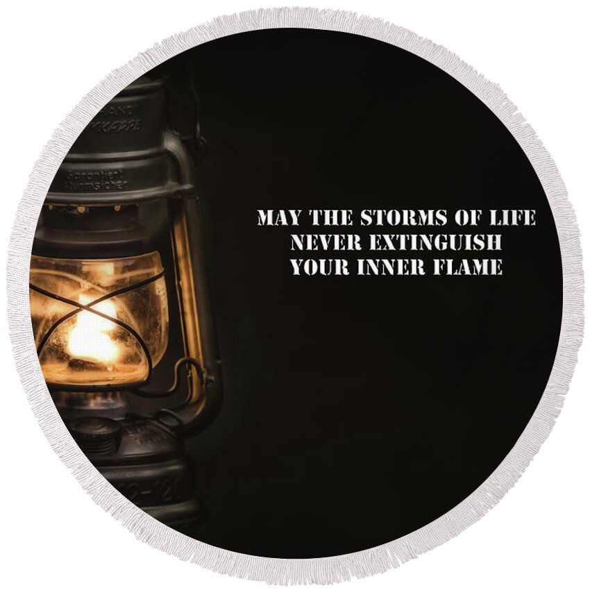 Extinguish Round Beach Towel featuring the photograph Storms of Life by Hans Zimmer