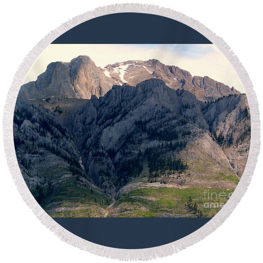 Rockies Round Beach Towel featuring the photograph Strength by Elfriede Fulda