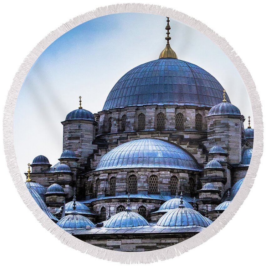 Blue Mosque Round Beach Towel featuring the photograph Sultan Ahmed Mosque Blue Mosque by Rene Triay FineArt Photos
