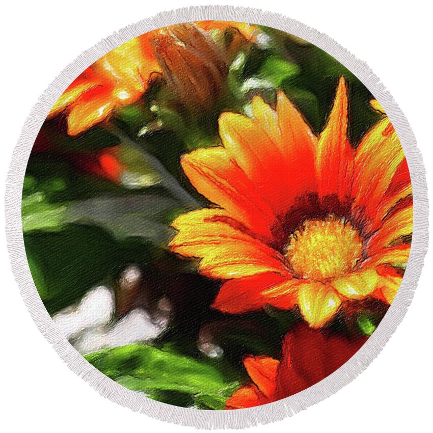 Summer Round Beach Towel featuring the photograph Summer Dreams by DiDesigns Graphics