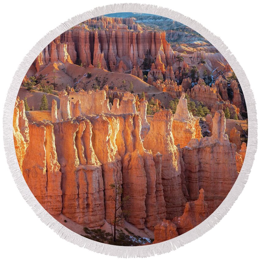 Bryce Canyon National Park Round Beach Towel featuring the photograph Sunrise at Sunset Point by Jonathan Nguyen
