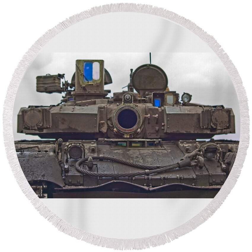 T-84 Round Beach Towel featuring the photograph T-84 by Mariel Mcmeeking