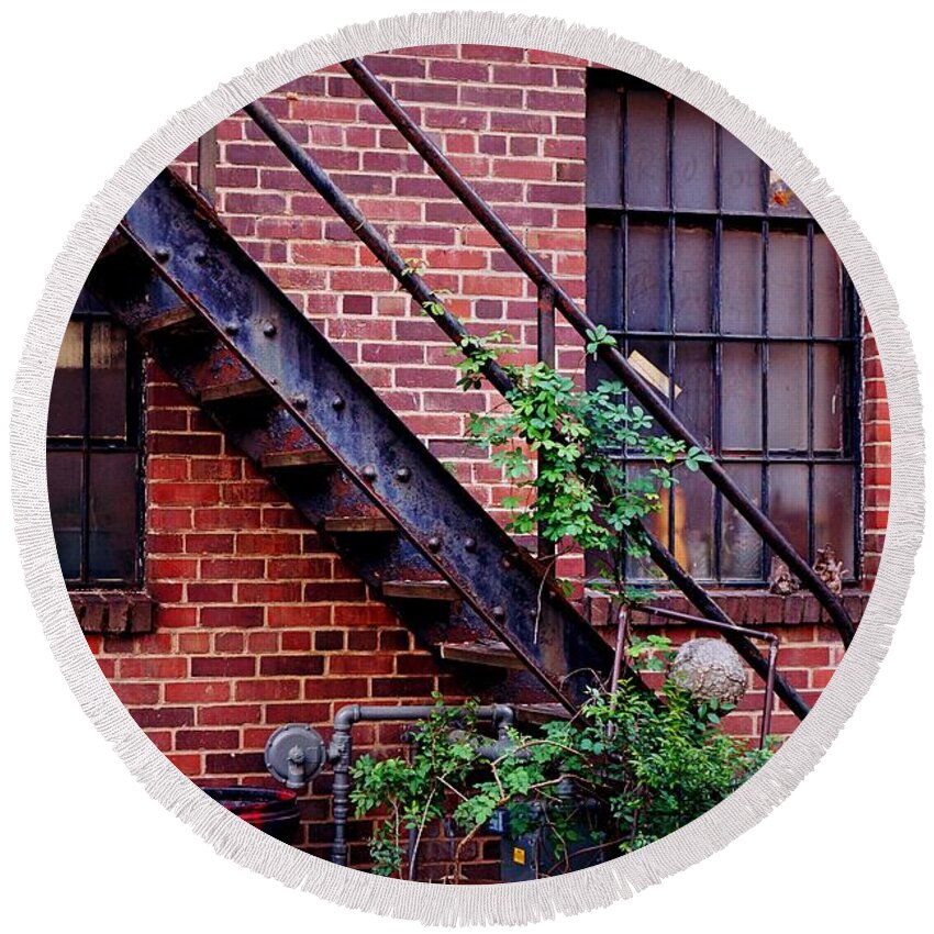 Fine Art Round Beach Towel featuring the photograph Take The Stairs by Rodney Lee Williams