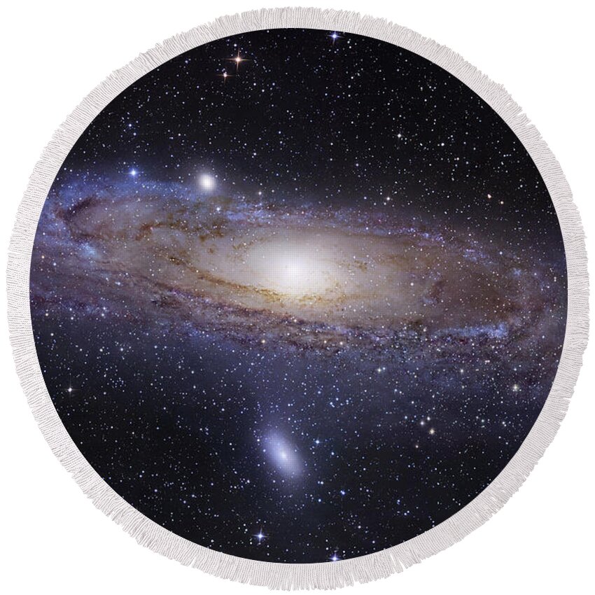 Andromeda Round Beach Towel featuring the photograph The Andromeda Galaxy by Robert Gendler