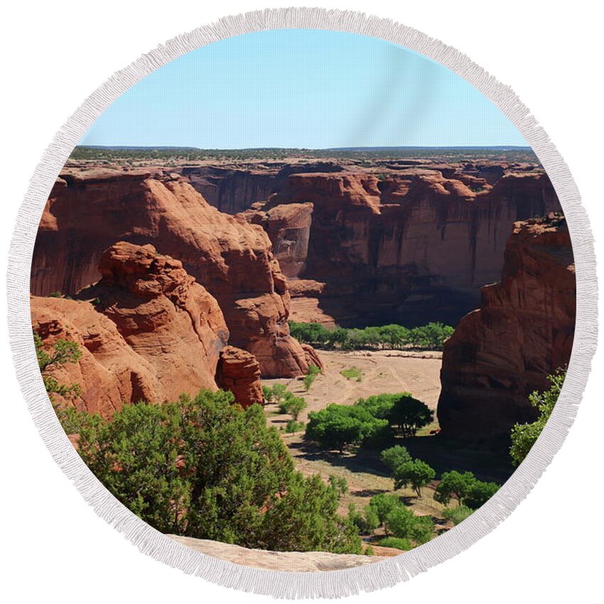 Canyon Round Beach Towel featuring the photograph The Beauty Of Canyon de Chelly by Christiane Schulze Art And Photography
