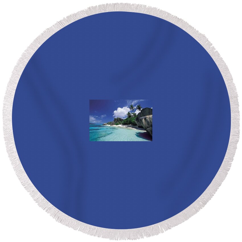 Beach Round Beach Towel featuring the photograph The dream get away by Aaron Martens