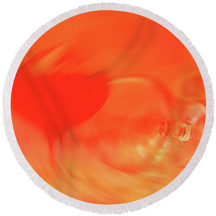 Abstract Round Beach Towel featuring the photograph The Drunken Haze by Stephen Melia