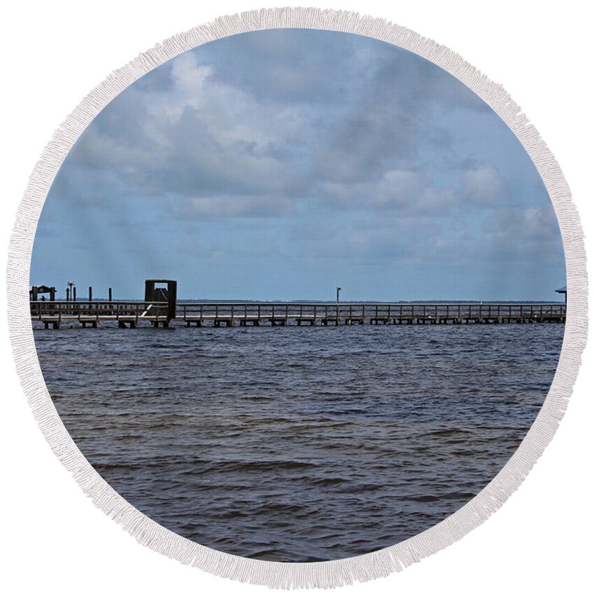 Bokeelia Round Beach Towel featuring the photograph The Game Plan by Michiale Schneider