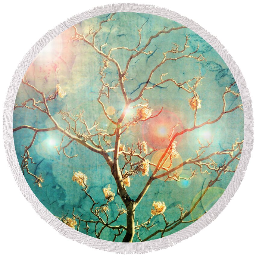 Tree Round Beach Towel featuring the photograph The Memory of Dreams by Tara Turner