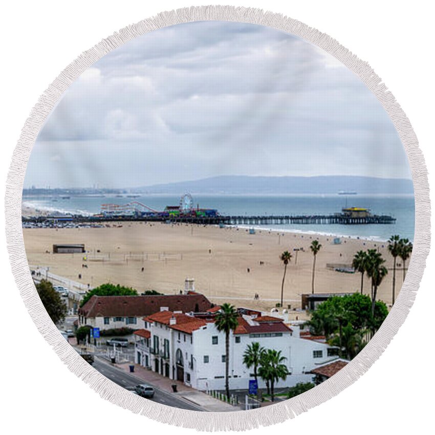 California Incline Round Beach Towel featuring the photograph The New California Incline - Pamorama by Gene Parks