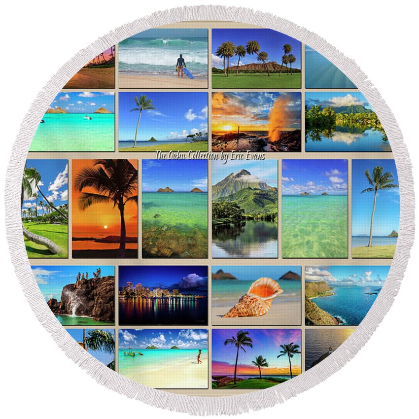 Oahu Round Beach Towel featuring the photograph The Oahu Collection 2 by Aloha Art