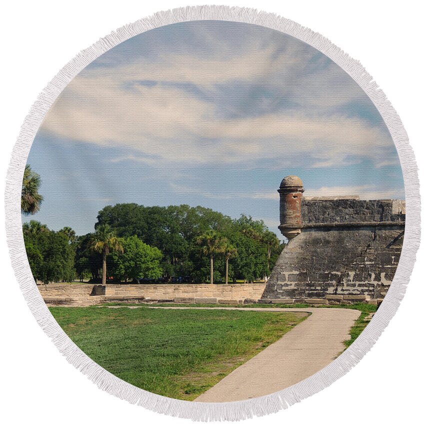 Old Round Beach Towel featuring the photograph The Old Fort by Gordon Beck