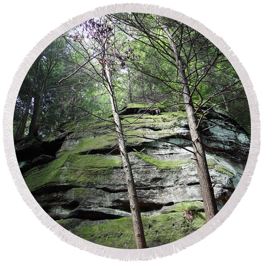 Nature Round Beach Towel featuring the photograph The Original My Space by Amanda Barcon