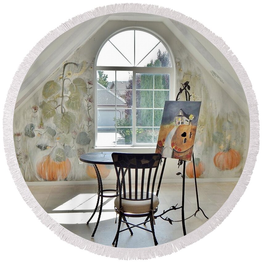 Room Round Beach Towel featuring the photograph The Secret Room by Lisa Kaiser