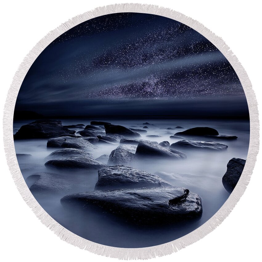 Night Round Beach Towel featuring the photograph The Sound of Silence by Jorge Maia
