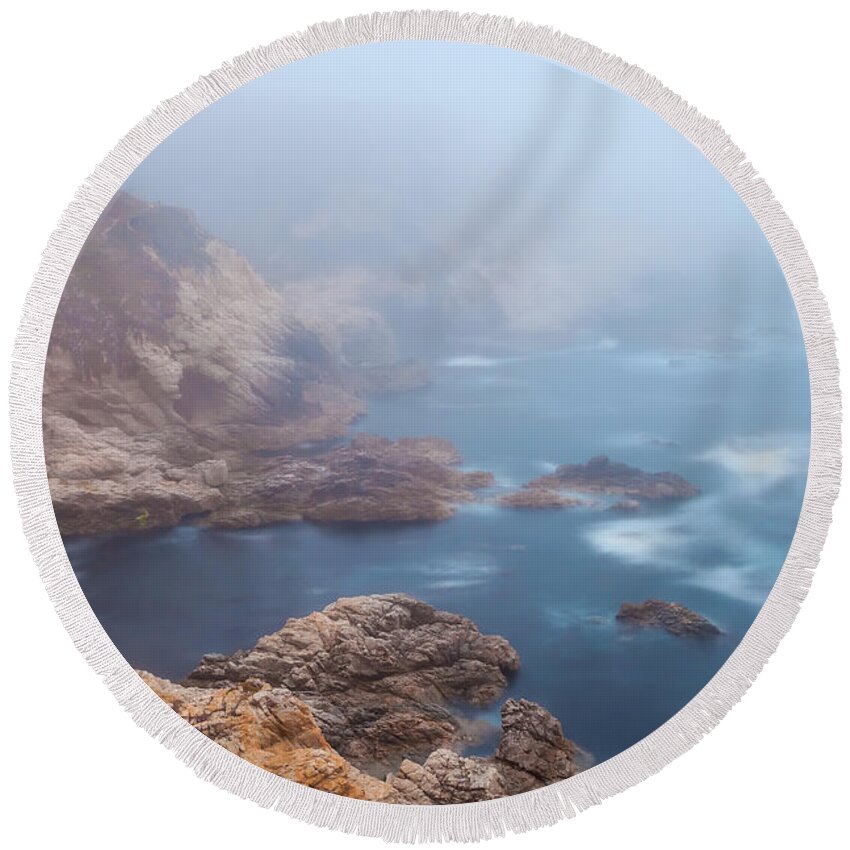 American Landscapes Round Beach Towel featuring the photograph The Summer Fog by Jonathan Nguyen