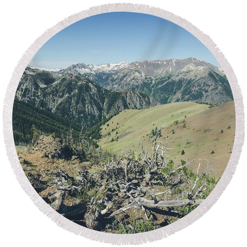 Wallowa Mountains Round Beach Towel featuring the photograph The Wallowas by Margaret Pitcher