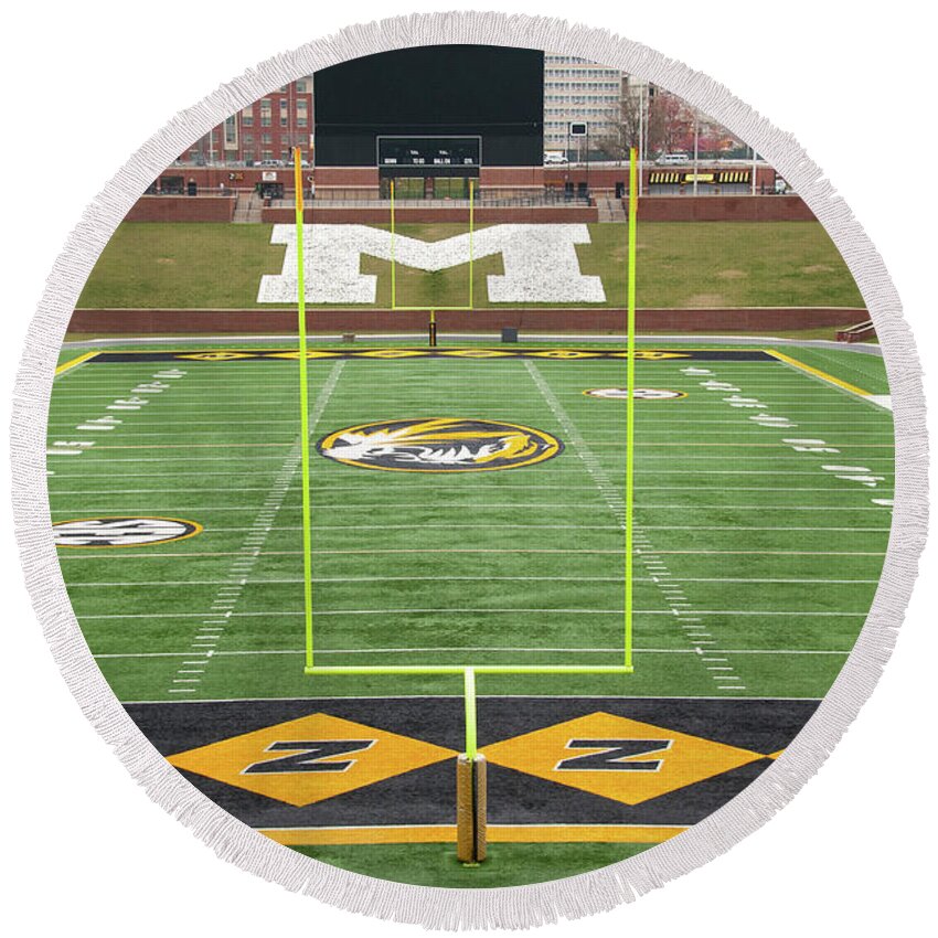 University Of Missouri Round Beach Towel featuring the photograph The ZOU by Steve Stuller