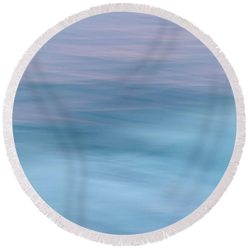 Ocean Round Beach Towel featuring the photograph There Is a Calm by Dianna Lynn Walker