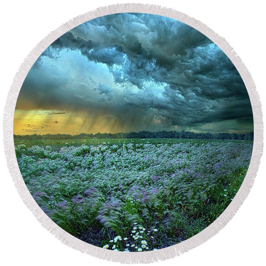 Flowers Round Beach Towel featuring the photograph Thy Will Be Done by Phil Koch