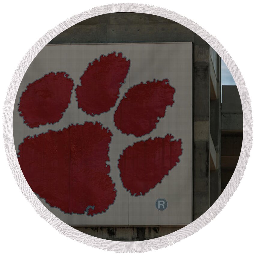 Tiger Paw Round Beach Towel featuring the photograph Tiger on the Prowl by Dale Powell