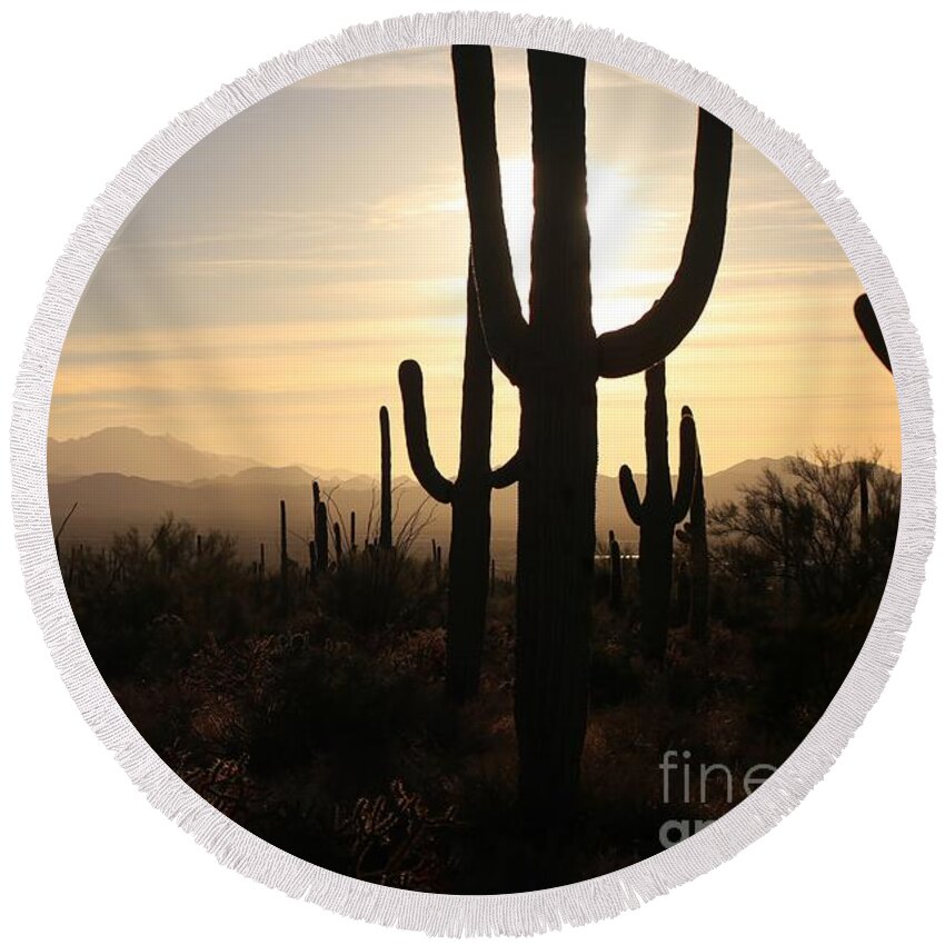 Landscape Round Beach Towel featuring the photograph Timeless by Sheila Ping