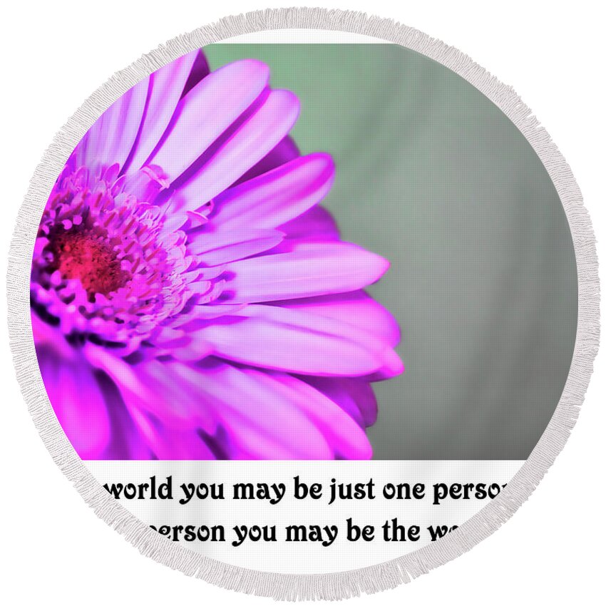 Purple Round Beach Towel featuring the photograph To the World by Traci Cottingham