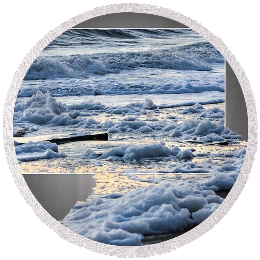 Beach Round Beach Towel featuring the photograph Too Big for the Frame by Allan Levin