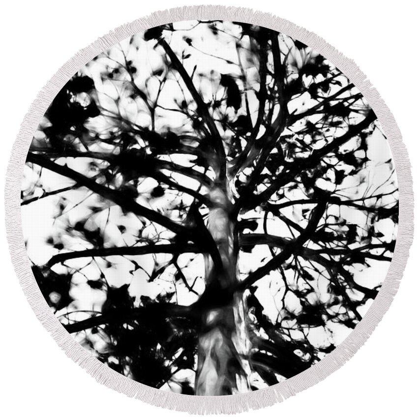 Tree Round Beach Towel featuring the photograph Tree of Fae by Gina O'Brien