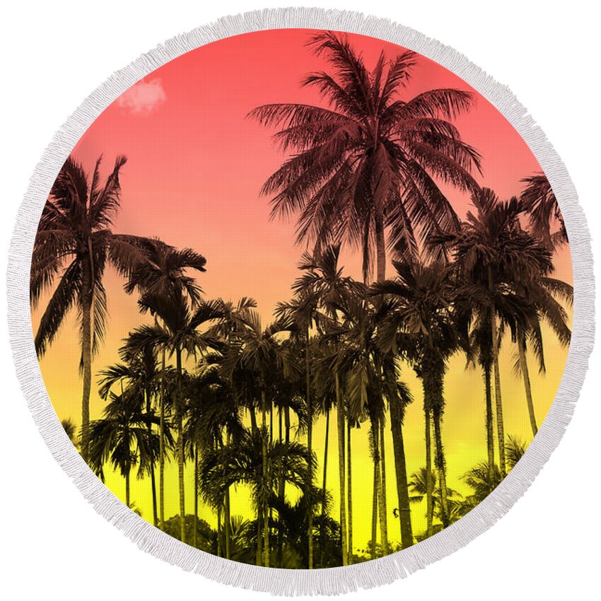  Round Beach Towel featuring the photograph Tropical 9 by Mark Ashkenazi