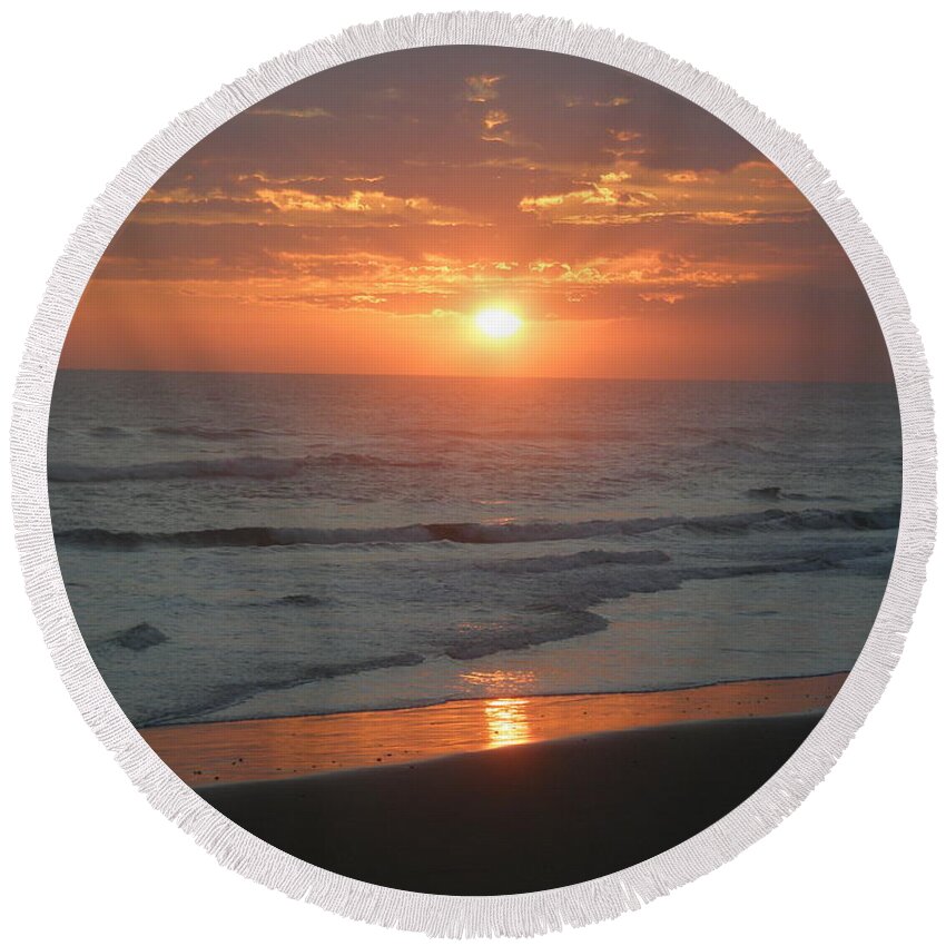 Bali Round Beach Towel featuring the photograph Tropical Bali Sunset by Mark Sellers