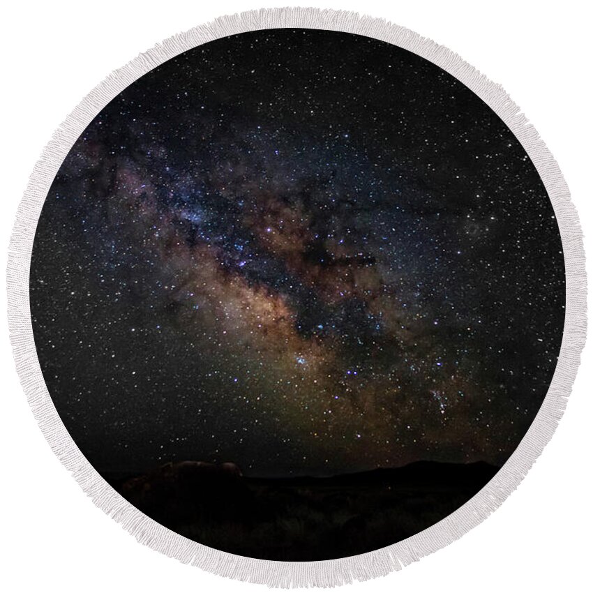Night Round Beach Towel featuring the photograph Under Starry Skies by Scott Read
